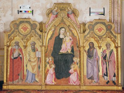 Vergine e Bambino con i SS. Antonio di Padova, Pietro, Caterina e Giovanni Battista da Agnolo Gaddi